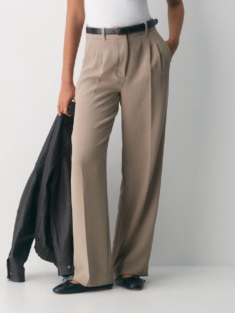 Aritzia Wilfred relaxed pleated “effortless pant”